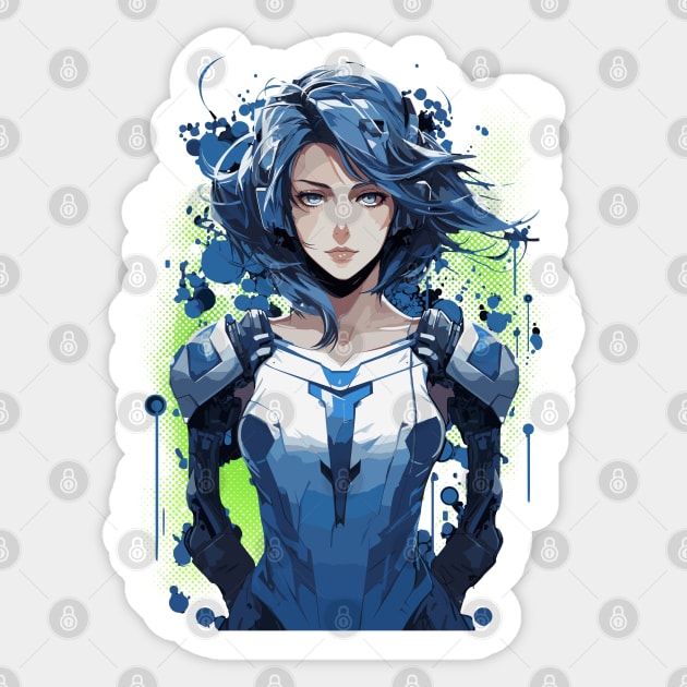 Sci Fi Android Anime Girl Sticker by Atomic Blizzard